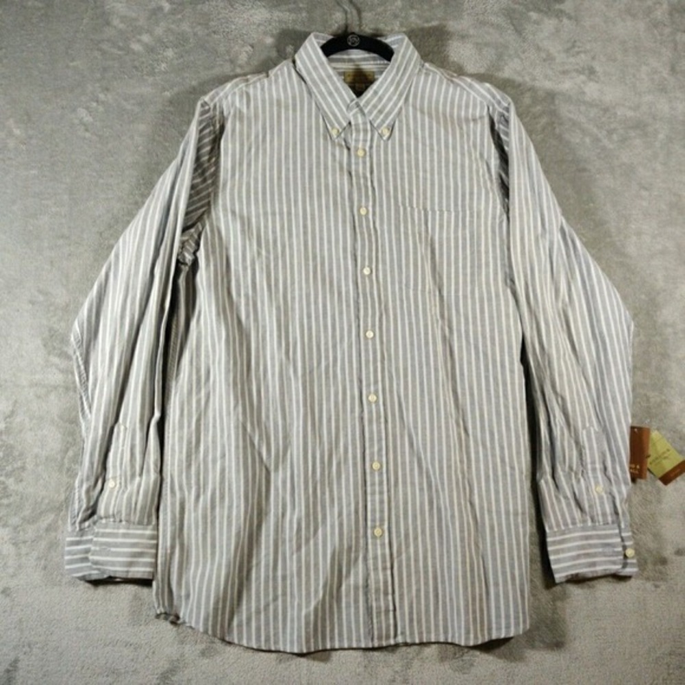 Sanoma Shirt Mens XLT Gray And White Button Up Shirt Workwear Basics‎